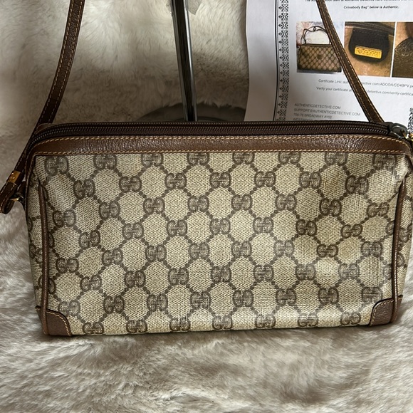 Gucci Vintage 1989 Brown Monogrammed crossbody bag - Picture 5 of 17